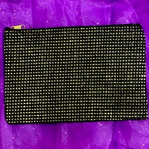 BRAND NEW Black and Gold Cosmetic Bag